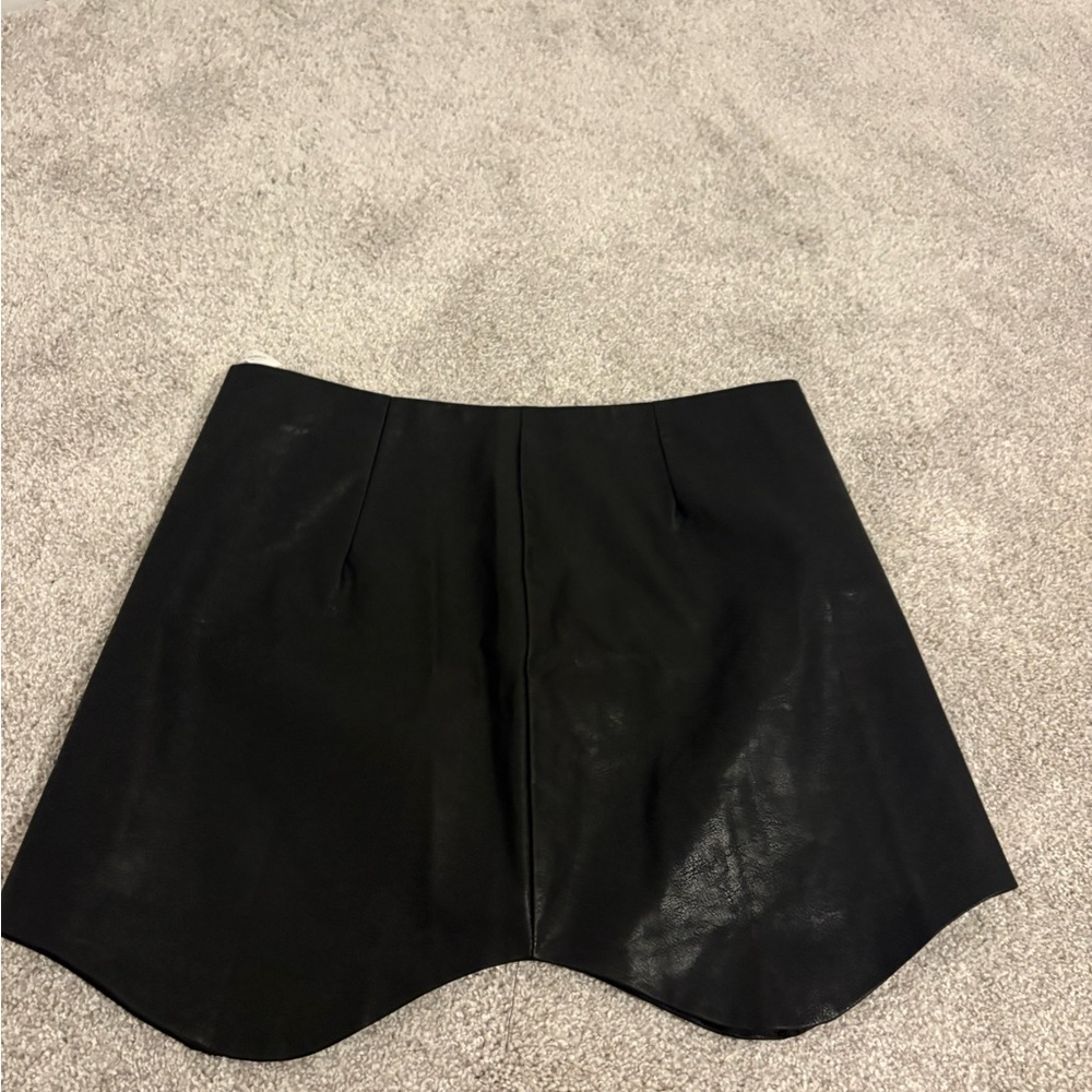Black Leather Mini Skirt